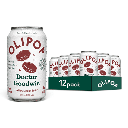 Olipop Doctor Goodwin Prebiotic Soda, 12 fl oz, 12 Pack