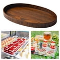 thumbnail image 2 of DOMELAY Wooden Serving Tray Coffee Tea Platter for Bread Dessert Display Centerpiece, 2 of 6