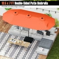 thumbnail image 2 of Gymax Parasol de Patio Double Face de 13 Pi avec Manivelle, Base de Parasol, Verrou de Sécurité, Orange, 2 of 10