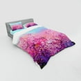 thumbnail image 3 of Ambesonne Japanese Bedding Set 3 Pcs, Cherry Spring Theme, Twin XL, Purple Pale Blue, 3 of 3
