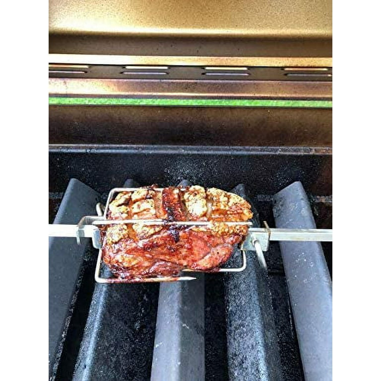 onlyfire 6015 stainless steel gas grill rotisserie kit for weber 7519 genesis e 300 and s 300 series gas grill 32 1 4 inch square spit rod 110v ac