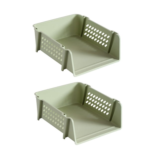 jifeng Desk Organizer Durable Desktop Storage Box for Playroom Countertop Classroom Green