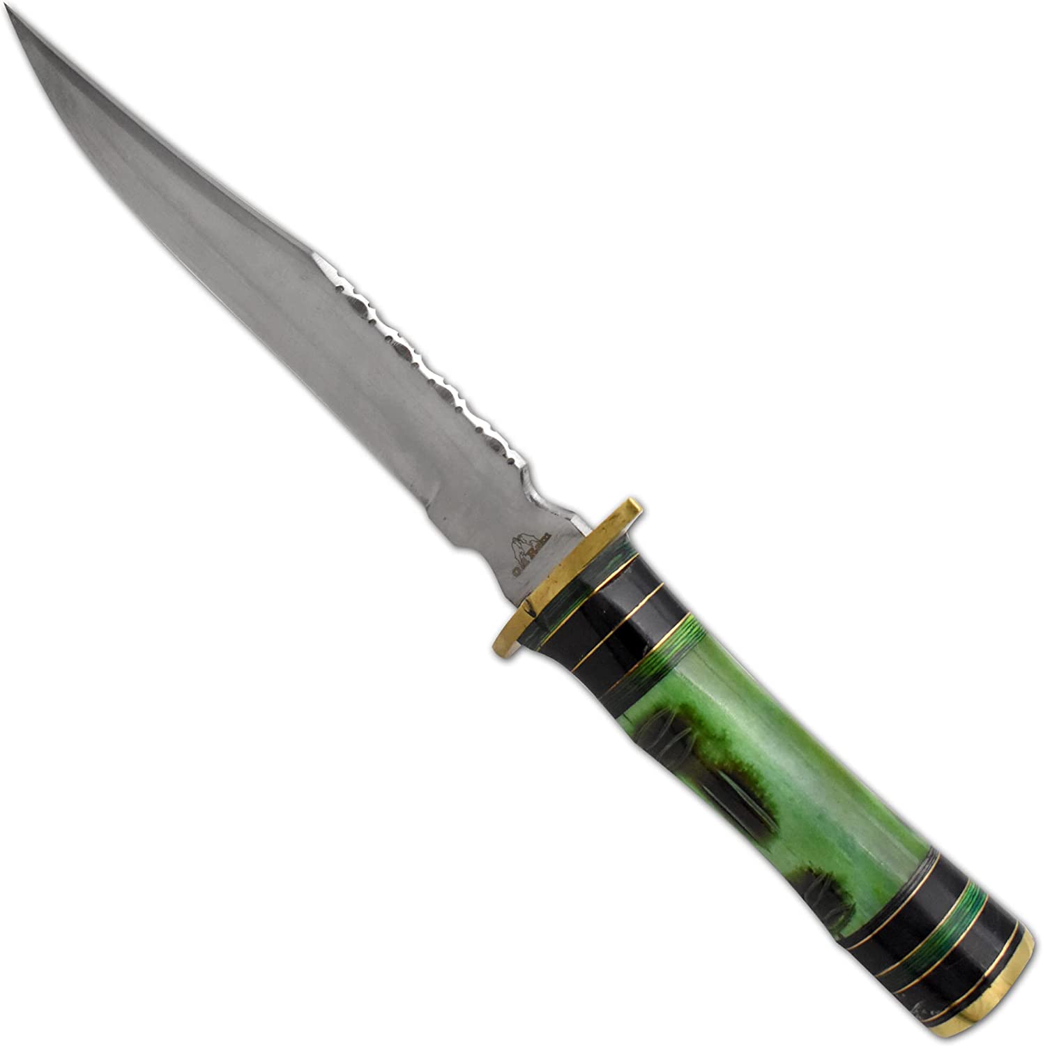 Old Ram Handmade Fixed Blade Survival Green Bone & horn Handle Hunting Knife