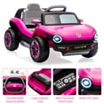 thumbnail image 2 of Licensed Volkswagen Beetle Ride On Car for Kids, 12V Battery Powered Electric Vehicle with Remote Control, LED Lights, Music & Horn (Pink), 2 of 9
