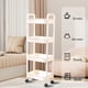 thumbnail image 5 of Uuiauoio 4-Tier Rolling Cart with Wheels,Multifunction Utility Storage carts, Kitchen Storage Organizer,With Armrests Storage Rack Bathroom Toilet Toiletries Storage Cart, 5 of 5