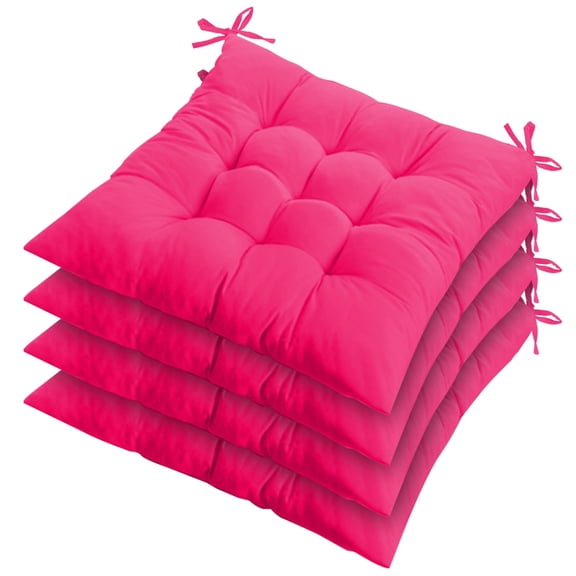 4 Pcs Chair Cushion Pads - 17.72x17.72x2.37in Soft Square Sitting Mats for Home, Office, Car, Travel