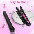 thumbnail image 2 of Cordless Flat Iron Hair Straightener-20 Million Anion Cordless Flat Iron Straightener with 1" Iron Ceramic Floating Plates,LCD Display,2 Hair Clips,Black,Pro Version, 2 of 8