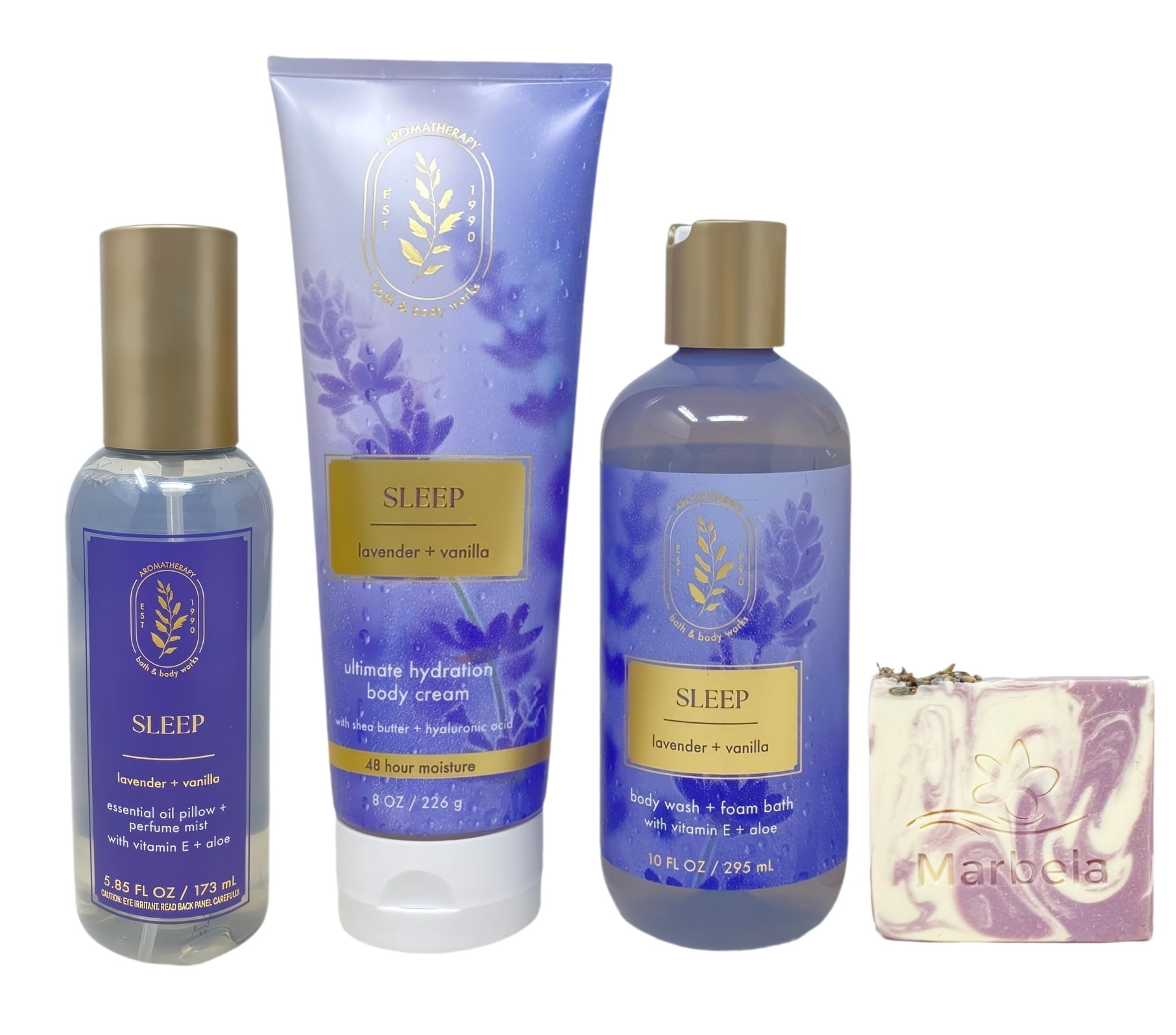 Bath & Body Works Aroma Moonlight Zen Black Chamomile 4 Piece Gift