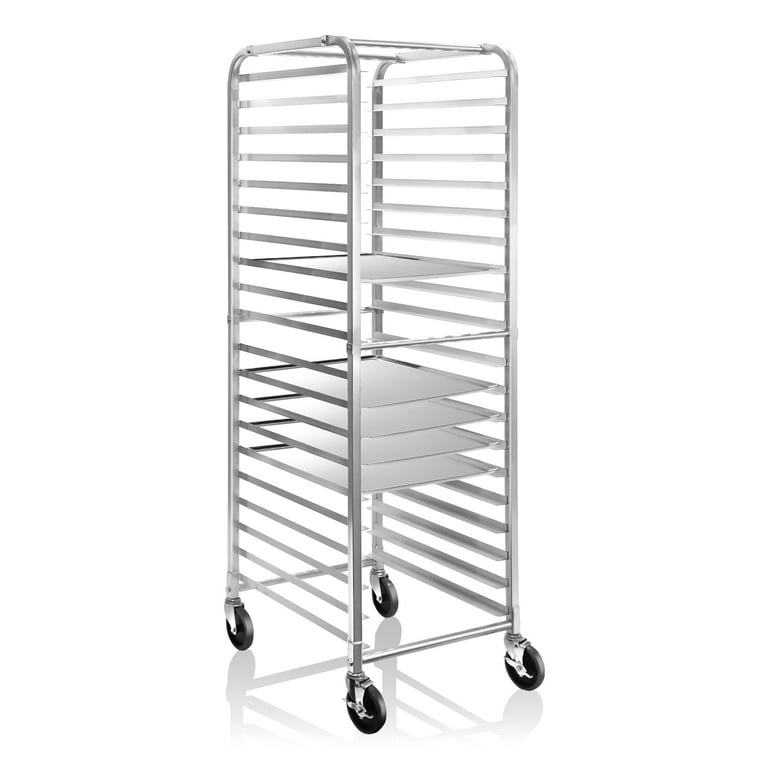Stainless steel bakers rack on wheels deals