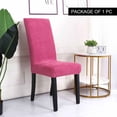thumbnail image 3 of Funda de Silla de Comedor Desmontable y Elástica PiccoCasa, Fucsia, 3 of 7