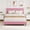 Pink, variant on Senfot Queen Size MDF + Iron + Fabric Diagonal Grid Soft Bed Frame, Comfortable Upholstered Bed Frame in Pink, No Box Spring Needed, Space-Saving Design