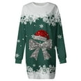 thumbnail image 4 of Krdevn Décoration de Noël, Robe à Capuche Décontractée Imprimée de Noël pour Femmes, 4 of 5
