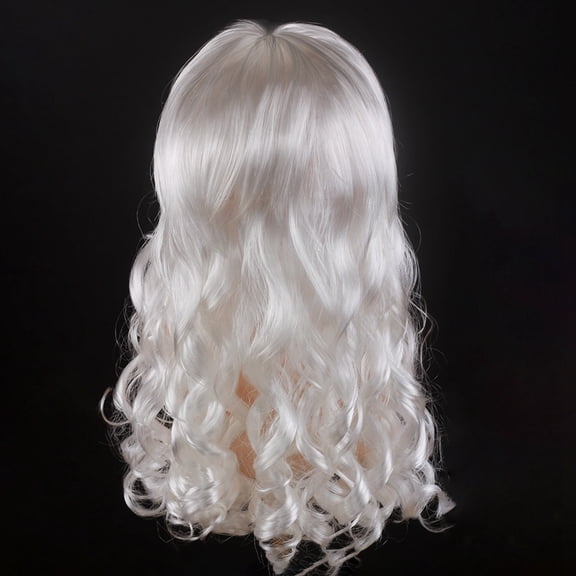 2024 Christmas Santa Long Curly Hair Wig for Men and Women Hand Wrapped Style for Festive Celebrations