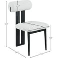 thumbnail image 3 of Meridian Furniture Dario Cream Boucle Fabric Dining Chair (Set of 2), 3 of 8