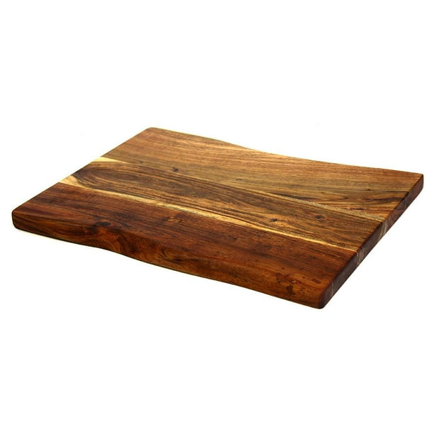 Mountain Woods Brown Hand Crafted Live Edge Acacia Cutting Board