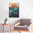 thumbnail image 6 of 16x24 inch Canvas Paintings For Bedroom Simplicity Mountains & Sunrise,Home Room Decor Bedroom Accessory,Enchanting Mountains & Sunrise Modern Style Painting Canvas Poster,For Cafes,Bar,Door, 6 of 6