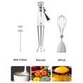 thumbnail image 3 of Immersion Hand Blender, UTALENT 3-in-1 8-Speed Stick Blender with Milk Frother, Egg Whisk for Smoothies, Coffee Milk Foam, Puree Baby Food, Sauces and Soups - White, 3 of 5