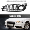 thumbnail image 3 of Unique Bargains Pair Front Fog Light Mesh Grille Honeycomb Type Grill Cover for Audi A4 B8 S-Line S4 08-12 8K0807682C, 3 of 6