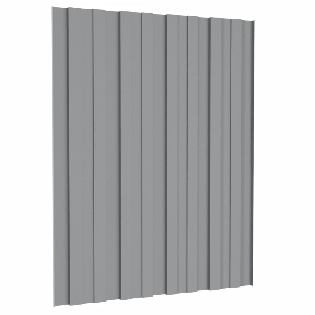 vidaXL Roof Panels Profile Sheet Roofing Garage Mobile Homes Galvanized Steel