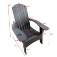 thumbnail image 6 of Adirondack Chair, Outdoor Patio Chair with Armrests, Folding Weather Resistant Lawn Chair Camping Chair, Wood Reclining Fire Pit Chair for Deck Backyard Pool Backyard, Black, 6 of 6