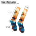 thumbnail image 2 of Naloa Fiery Red Maple Leaf Fox Thigh High Socks Extra Long Stretchy Sock Women Over Knee High Opaque Stocking Daily Wear, 2 of 6