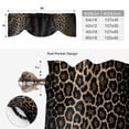 thumbnail image 6 of Leopard Print Tie Up Valance Curtains for Windows, Kitchen Curtains Window Treatments, Chic Abstract Black Brown Animals Texture Short Window Shades Valances for Bedroom Bathroom Cafe 42"x18", 6 of 8
