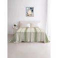 thumbnail image 7 of Queen Flat Sheet Only Rustic Sage Green Stripe on Linen Soft Microfiber Cooling Bedding Sheets Minimalist Line Texture Flat Bed Sheet for Hotel,Home Decor, 7 of 7