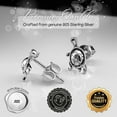 thumbnail image 3 of SilverCloseOut Sterling Silver Small Turtle Stud Earrings, 3 of 10