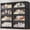 Black, variant on Broview 240Gal Extra Large Stackable Storage Bins, 960Qt Collapsible Plastic Storage Box with Clear Doors, Foldable Containers With Drawers, Magnetic Closure, 360° Swivel Wheels, White, 6Pack V70