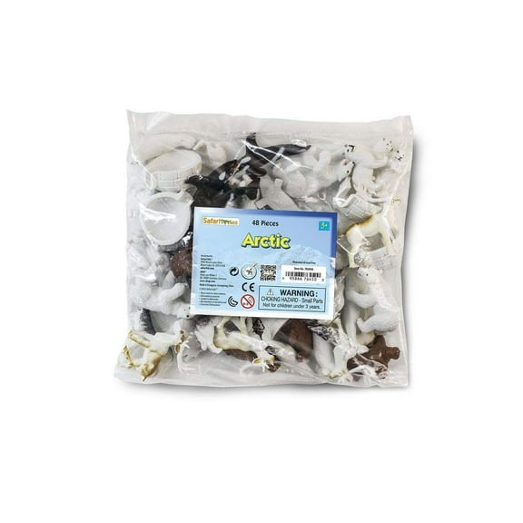 Safari Ltd. Arctic Adventure Bulk Bag - 48 Miniature Arctic Wildlife Figurines - Toy Set for Boys, Girls & Kids Ages 3 
