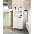 thumbnail image 3 of Bathroom Storage Cabinet, Small Floor Cabinet with 2 Door and Shelves, Toilet Paper Cabinets, Bathroom Organizer with Adjustable Shelf, for Small Spaces White 7.9" D x 14.6" W x 32.7" H, 3 of 8