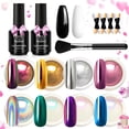 thumbnail image 1 of Kit de polvos para uñas Beetles Metallic Chrome Black White Gel, 1 of 7
