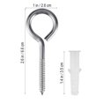 thumbnail image 3 of EIGTHTAIL10pcs 304 Stainless Steel Self Tapping Screw Eye Bolt Ring Hook with Expansion Pipe(Closed Loop), 3 of 7