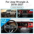 thumbnail image 4 of SNATEEN 27.0 inch Dual Screen Car Radio for Jeep Wrangler JL 2018-2021 GPS Navigation Multimedia Video DVD Carplay Stereo Receiver Head Unit (Red), 4 of 10