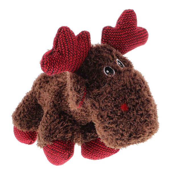 Reindeer Shape Dog Toy Christmas Design Bite-resistant Puppy Chew Toy For Dog Owners 10.2×3.9×8.3in 1Set