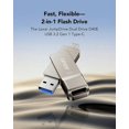 thumbnail image 3 of 2025 Latest Model D40E 128GB Dual USB 3.2 Gen 1 Type-C Jump Drive, USB-C Flash, 3 of 5