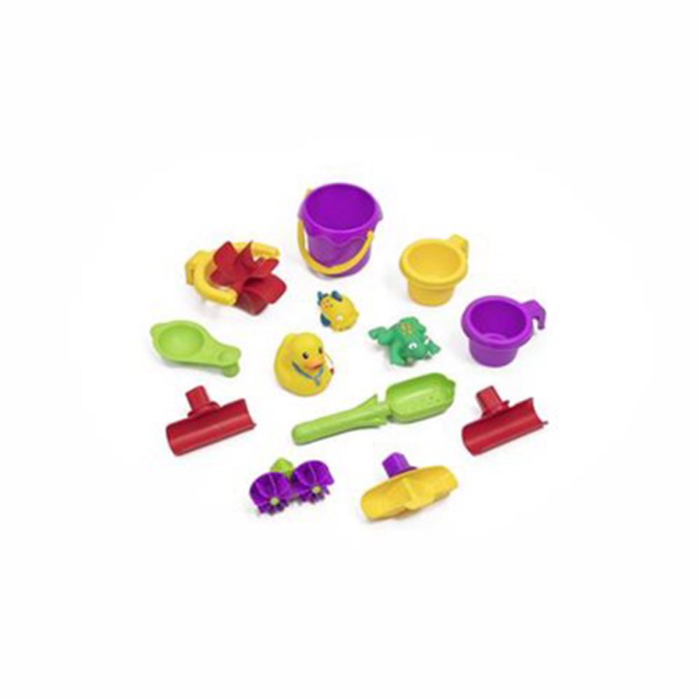 step2 rain showers splash pond water table kids playset with 13 piece water toy accessory set