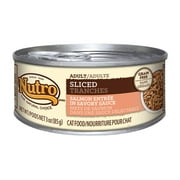 Nutro Adult Cat Sliced Salmon Entree In Savory Sauce Canned Cat Food (Pack Of 24)