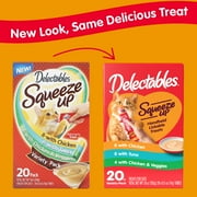 Hartz Delectables Squeeze Up Variety Packs Interactive Lickable Wet Cat Treats, 20 Count