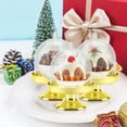 thumbnail image 2 of LYTIVAGEN 12 PCS Mini Cake Stand, Cupcake Display Plate Candy Holders Plastic Candy Box for Chocolate, Cheese, Coconut Macaroons, Rum Balls (Golden), 2 of 3