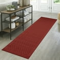 thumbnail image 2 of Mainstays Traditional Dylan Solid Diamond Runner Rug, Red, 2'6" x 8'', 2 of 7