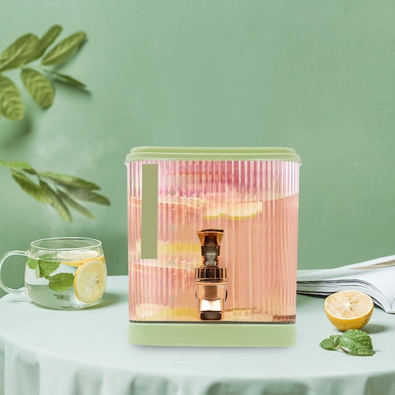 Green 4.5L Drink Dispenser Water Juice Drink Dispenser for Fridge, Water Drink Beverage Dispenser Containers with Lids