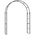 thumbnail image 1 of 7FT Metal Garden Arch Trellis, Black Outdoor Wedding Arbor for Climbing Roses and Vines, Large Plant Support Structure for Backyard, Patio, Ceremony, and Entryway Decor (61.7"W x 87.7"H), 1 of 7