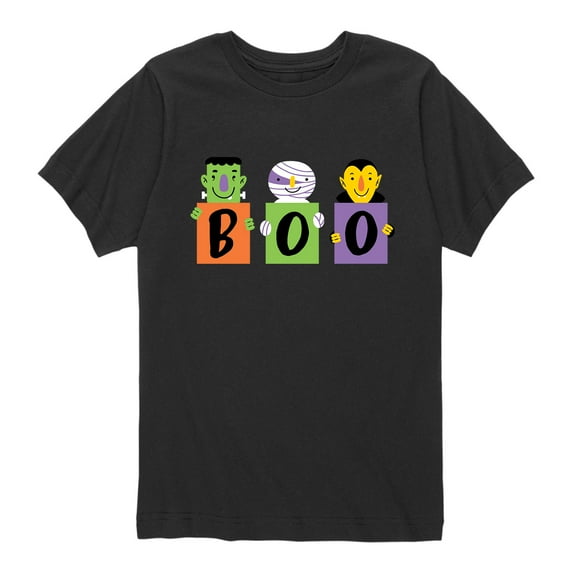Instant Message - Boo Monster Signs - Youth Short Sleeve Tee