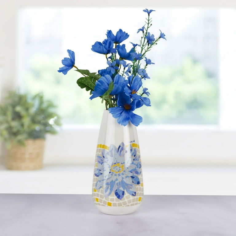 Dolly Parton 10.5 in Mosaic Flower Ceramic Vase - Walmart.com