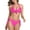 Hot Pink, variant on RELLECIGA Women's Knot Front Underwire Push Up Bikini Top with Low-Rise Bikini Bottom Two Piece Swimsuits