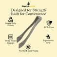 thumbnail image 6 of Impresserve 8.5" Disposable Plastic Silver Serving Tongs - 12 Count, 6 of 7