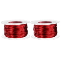 Uxcell 2pcs 20 Gauge Aluminum Craft Wire 0.8mm 98.5ft Flexible Bendable Anodized Metal Jewelry Sculpting Wire for Jewelry Making Modelling Craft DIY, Red