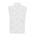 thumbnail image 6 of GA WEIHUA Women's Floral Lace Tank Tops Summer Eyelash Trim Sexy Sleeveless Camisole Fashion Y2k Slim Fit Mock Neck Camis Plus Size Casual Dressy Shirt(White,XL), 6 of 7