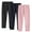 Pink, variant on Toddler Girl Clothes 3PC Bottom Pants Thin Solid Color Stretchy Baby Bottom Nine Pants